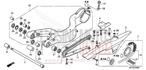 BRAS OSCILLANT VFR800XB de 2011